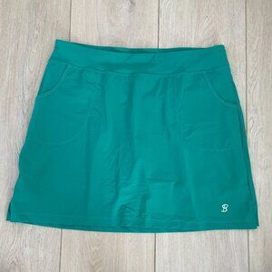 Sofibella Womens XL Athletic Golf Tennis Skort Green Quick Dry Stretch